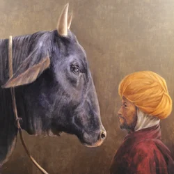 Homme et taureau